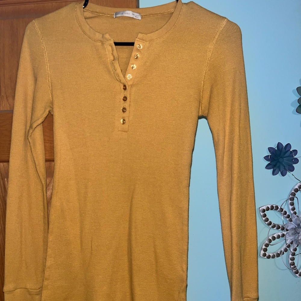 Long Sleeve Henley Top